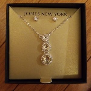 Jones New York Earrings AND Necklace
